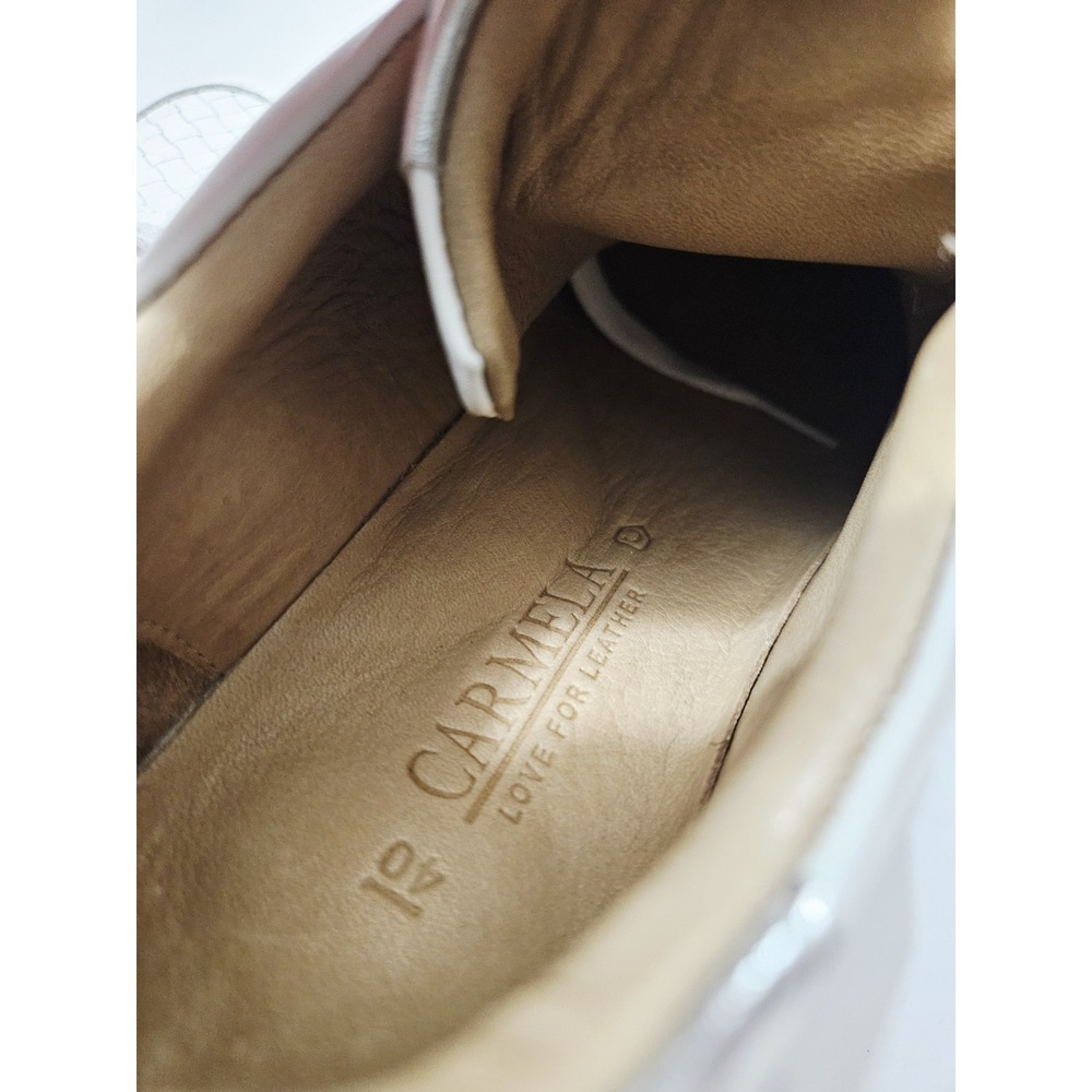 Carmela Women's Casual Wedge Leather Sneakers, Size Euro 40 White - Picture 16 of 16